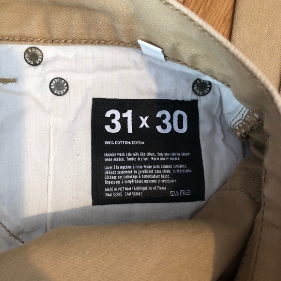 Express for Mens jeans slim fit Light brown - Picture 5 of 6